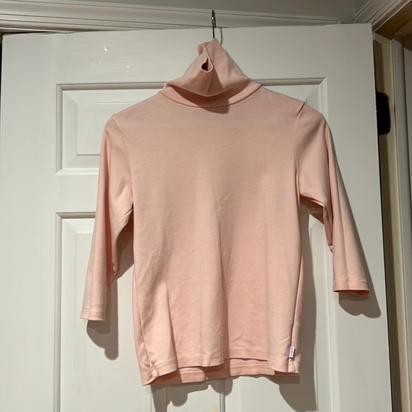 Vintage Pink Liz Claiborne Elbow Sleeve Turtleneck - Picture 1 of 7
